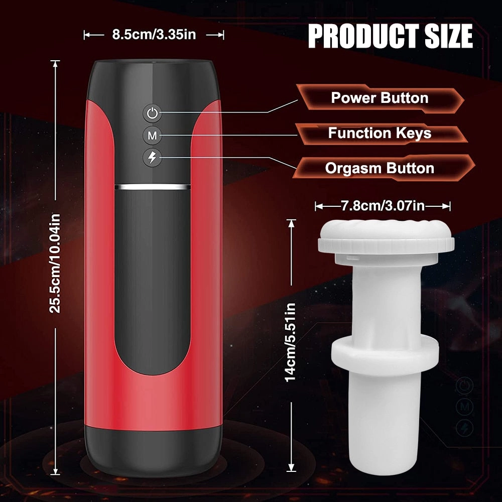IPX7 Automatic Telescopic Male Masturbator Vibrating Blowjob Masturbation Cup Sex Toys for Men
