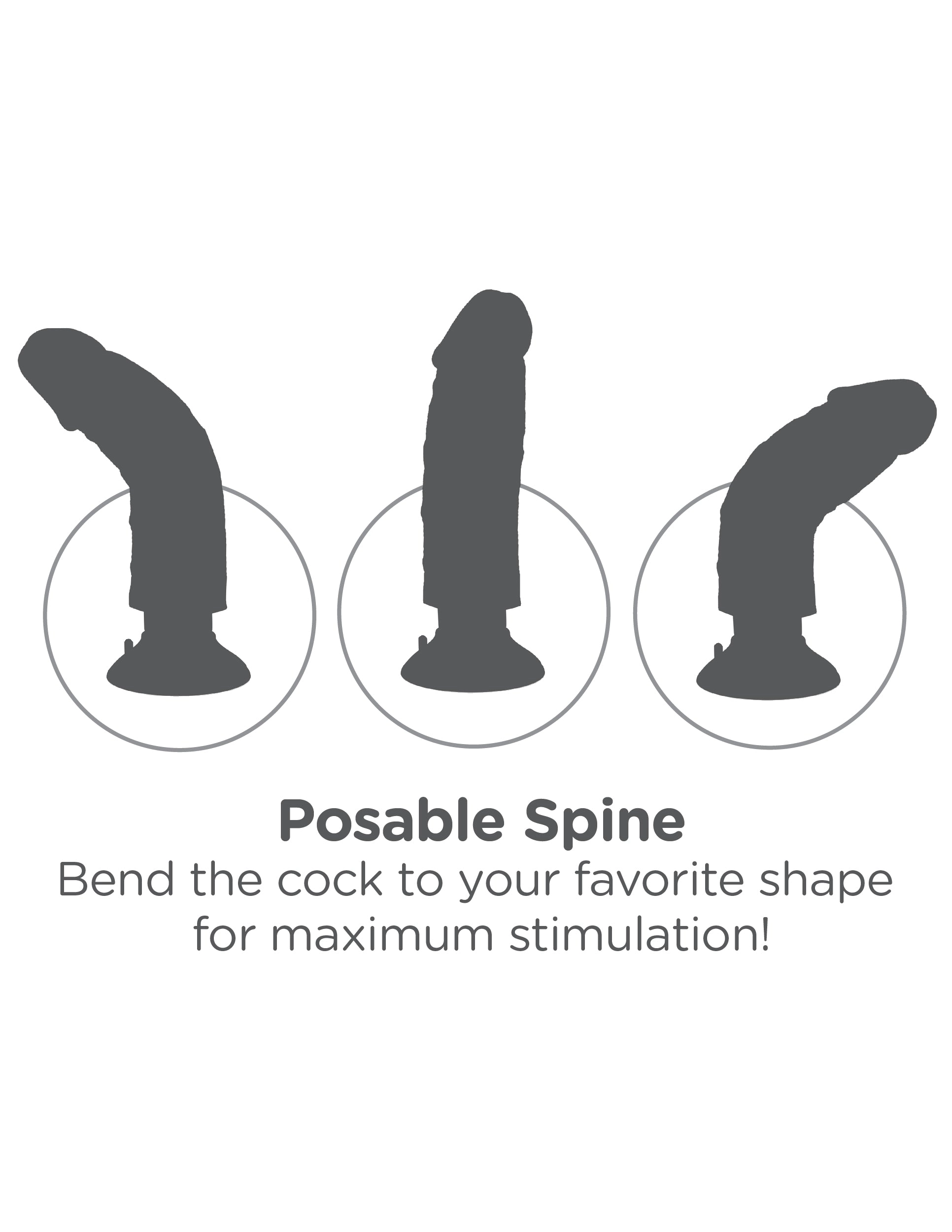 King Cock 7-Inch Lifelike Vibrating Dildo with Suction Cup & Multi-Speed Fun