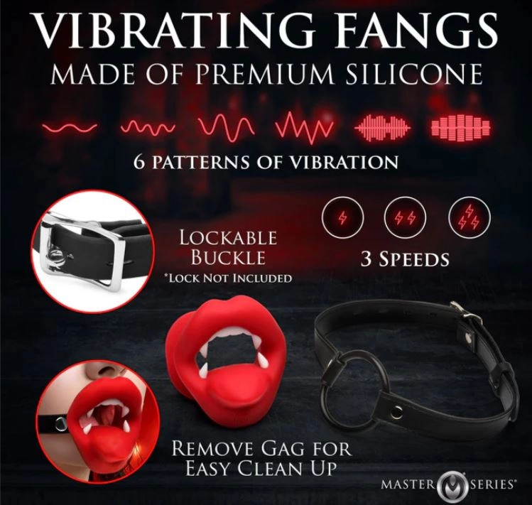 Master series vampire mouth gag vibrating