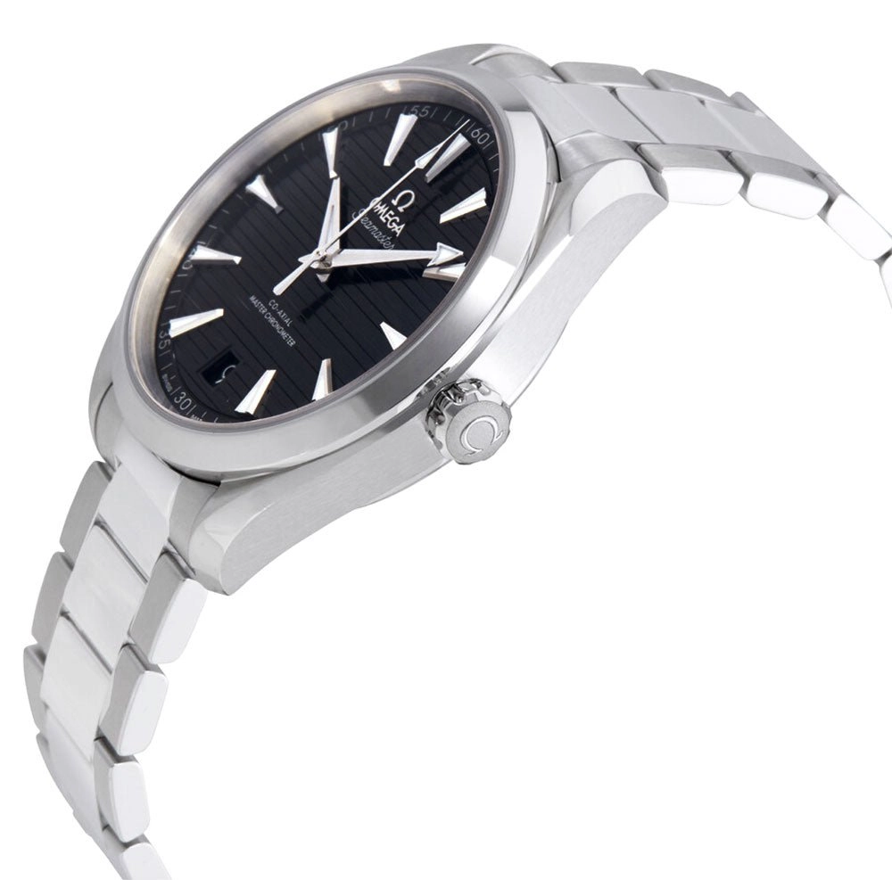 Omega Seamaster Aqua Terra Automatic Chronometer Stainless Steel Black Dial Date Mens Watch 220.10.41.21.01.001