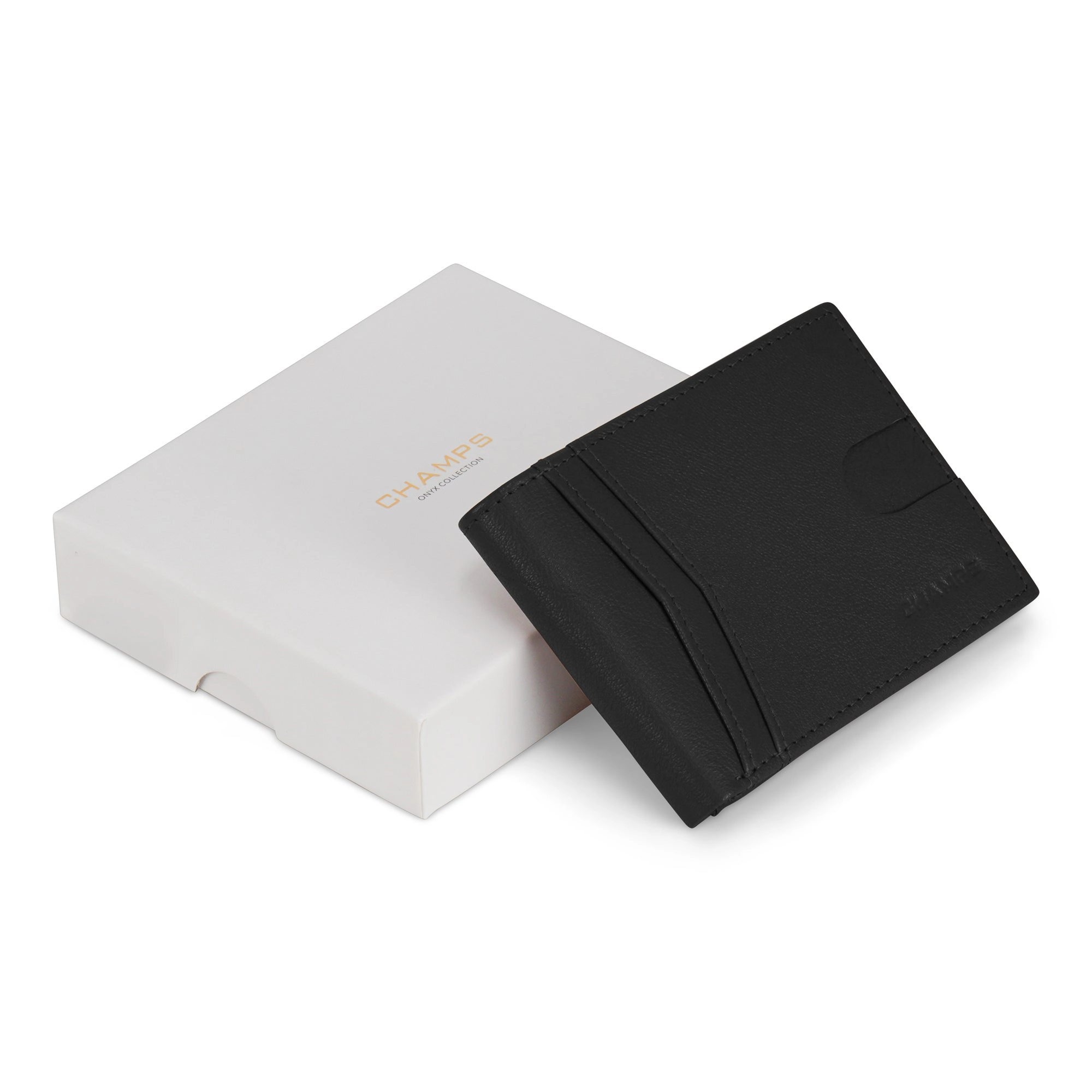 Onyx / Leather Access Center Wing Wallet *Drop Ship*