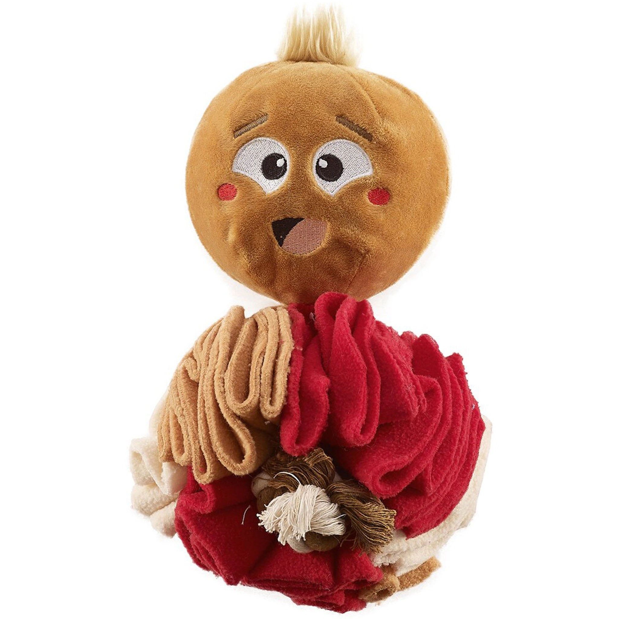 Outward Hound Gingerbread Man Red & Brown Dog Toys