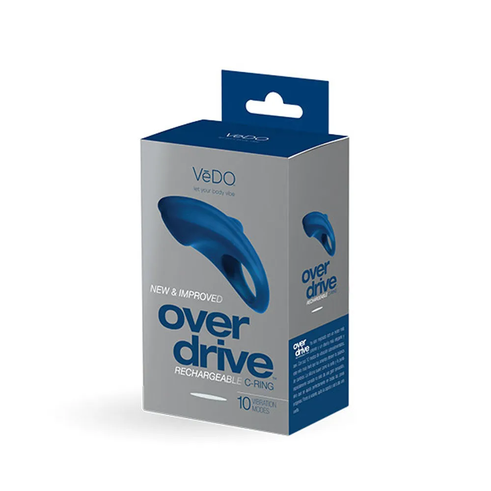Over Drive Plus: Silky Quiet Cock Ring with 10 Turbo Vibration Modes