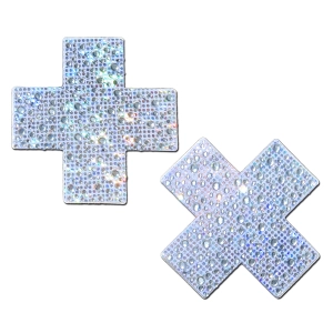 Pastease Crystal Cross Nipple Pasties