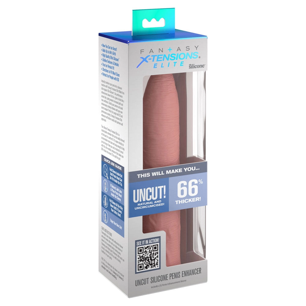 Pipedream Fantasy X-Tensions Elite Uncut Silicone X-Tension - Light