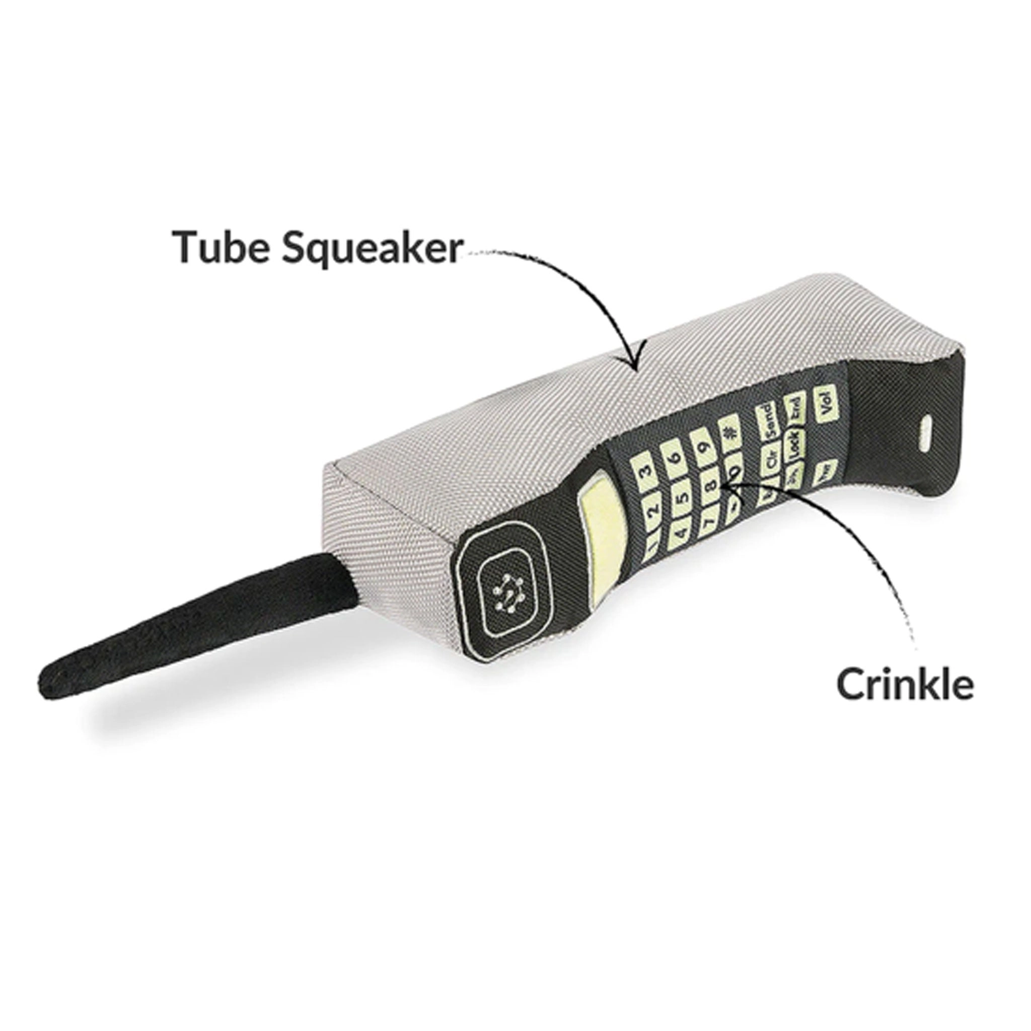 P.L.A.Y. Brick Phone Grey Dog Toys