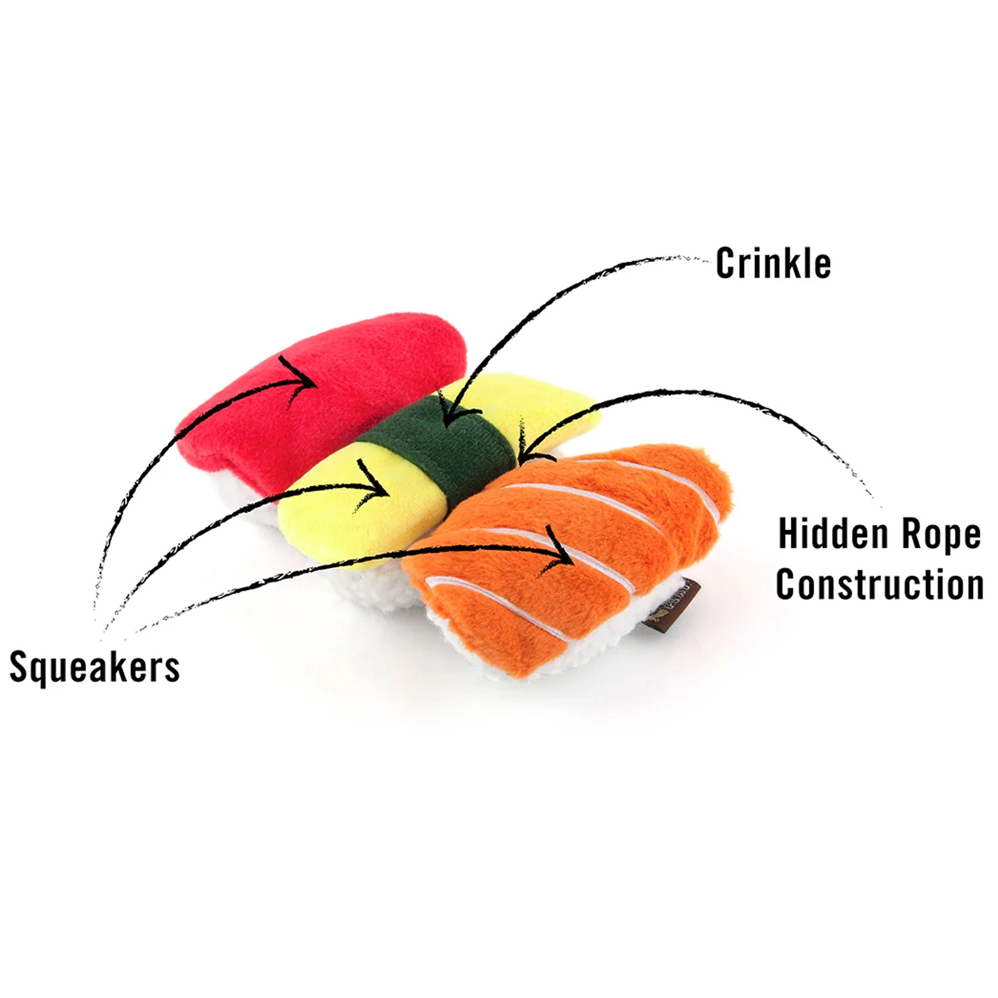 P.L.A.Y. International Classic Toy Sushi Dog Toys