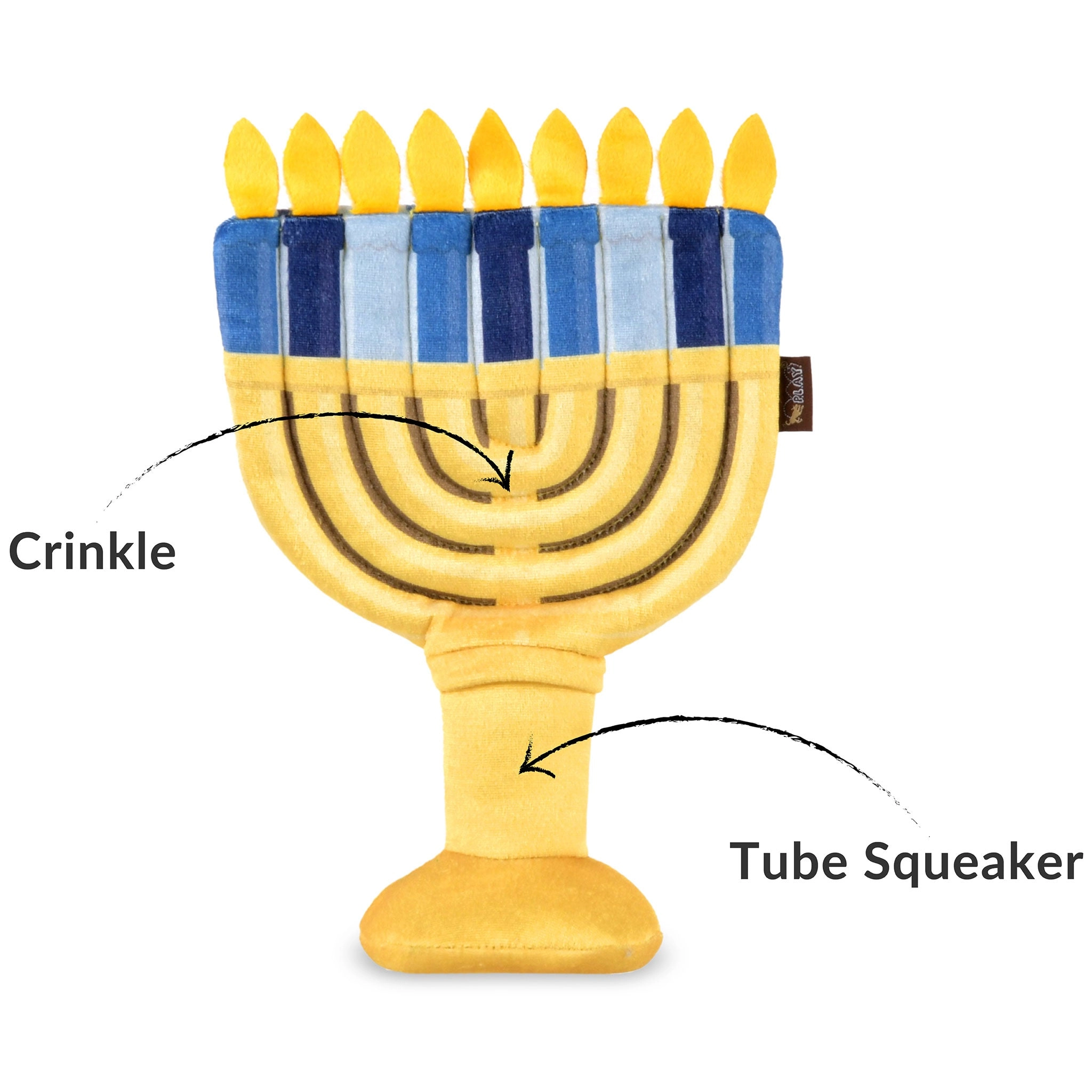 P.L.A.Y. Menorah Blue & Gold Dog Toys