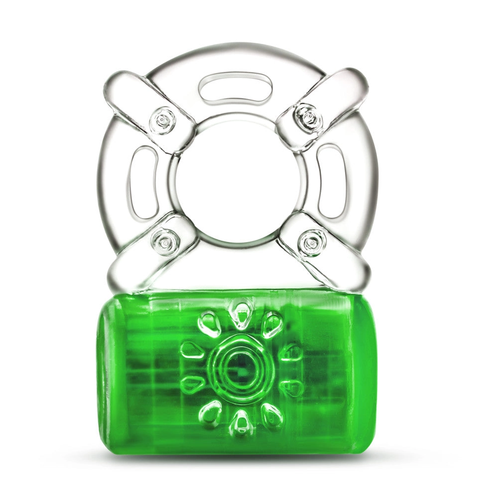 Play With Me By Blush® | Pleaser: Rechargeable Vibrating Penis Ring – Neon Green