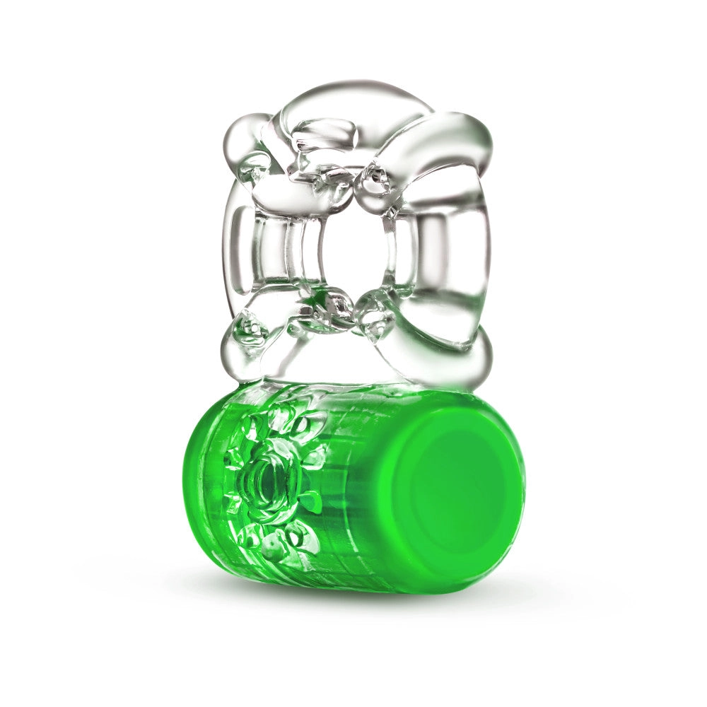 Play With Me By Blush® | Pleaser: Rechargeable Vibrating Penis Ring – Neon Green