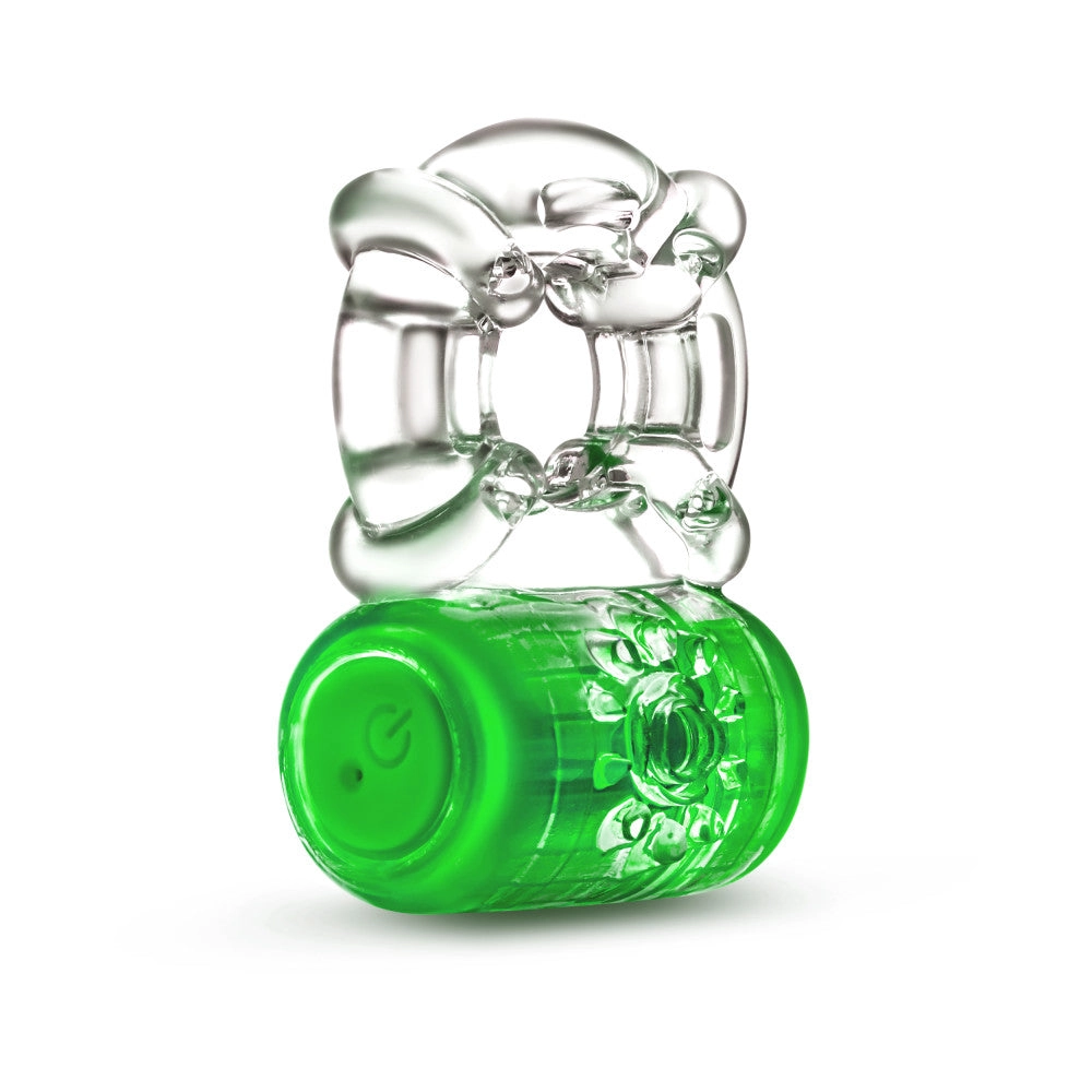 Play With Me By Blush® | Pleaser: Rechargeable Vibrating Penis Ring – Neon Green