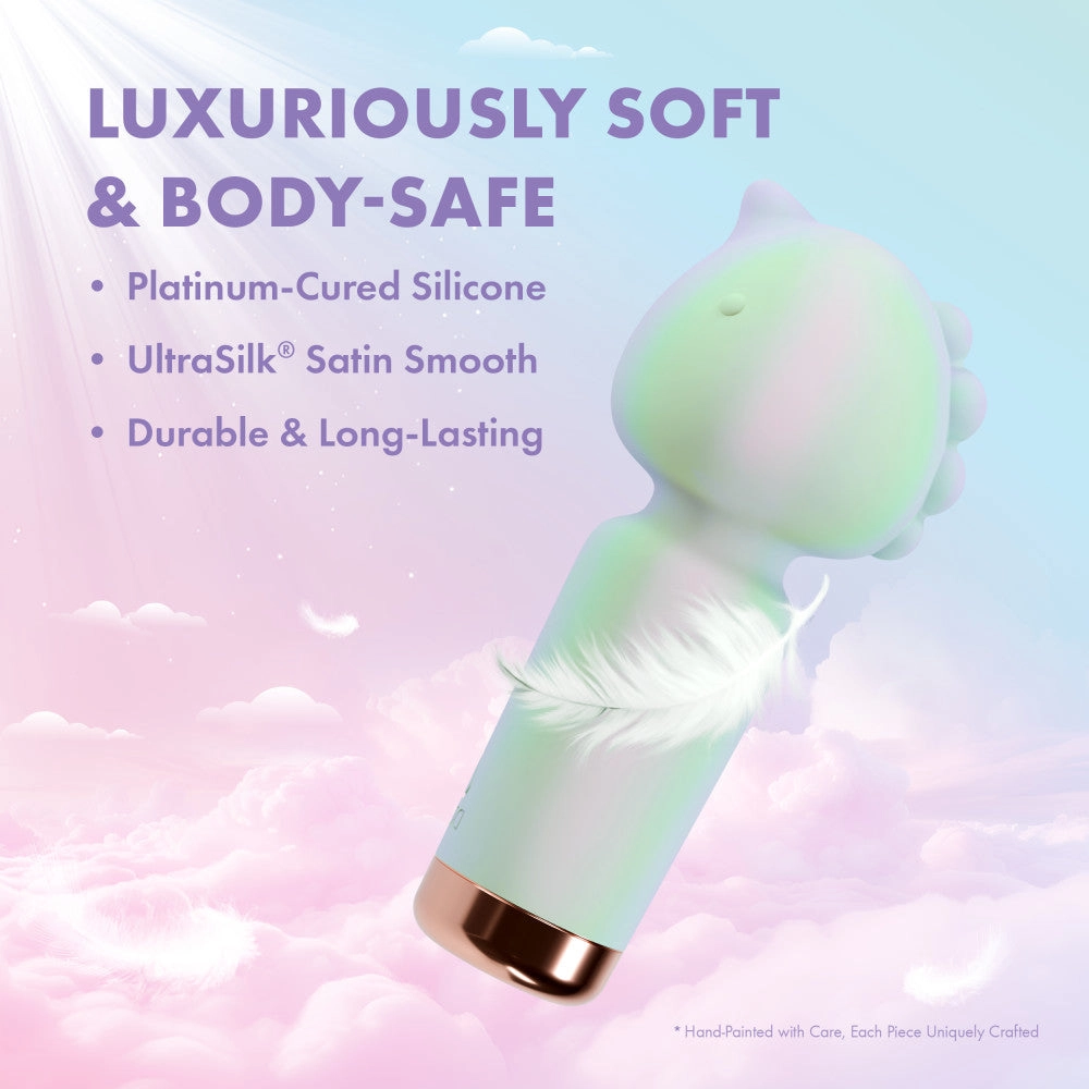 Play With Me | Unicorn Dreams Handheld Silicone Clitoral Vibrator With Sensual Pleasure Nubs - USB Rechargeable - In Blue