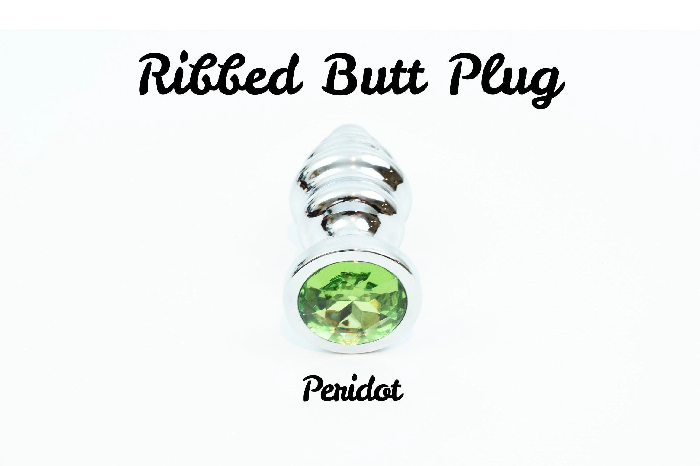 Ribbed Jewel Butt Plugs