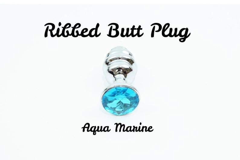 Ribbed Jewel Butt Plugs