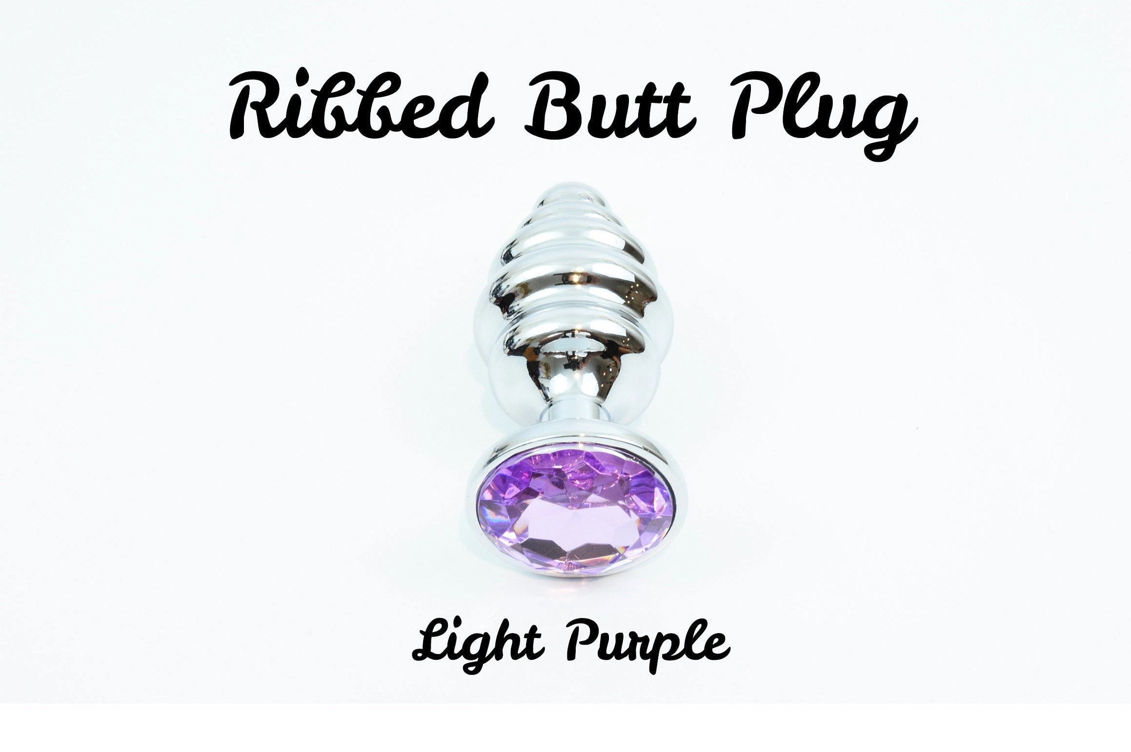 Ribbed Jewel Butt Plugs