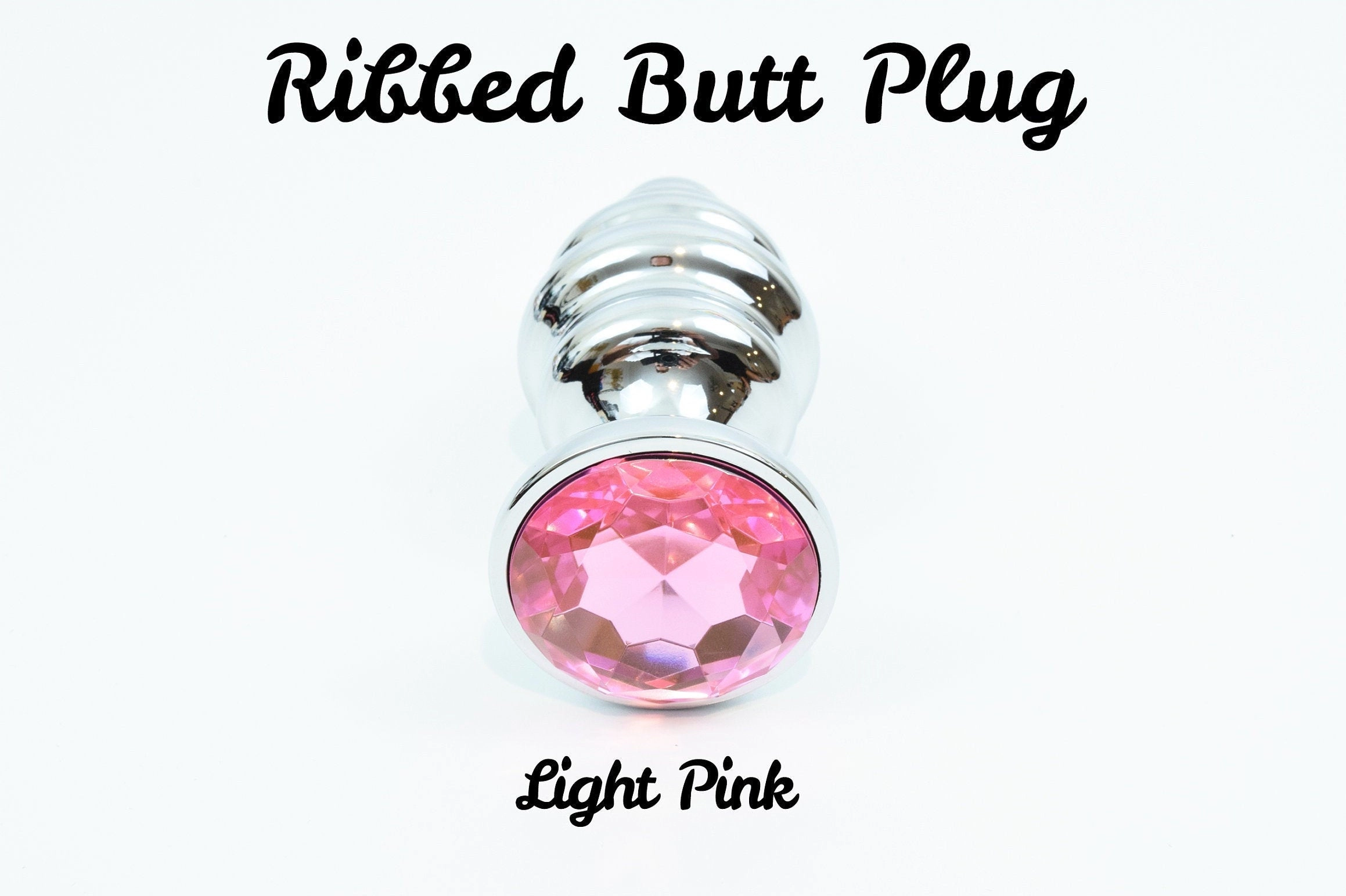 Ribbed Jewel Butt Plugs