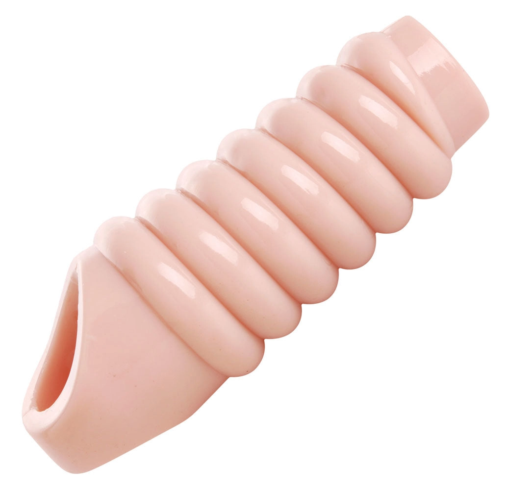 Ribbed Penis Sleeve with Ball Strap for Fun and Exciting Adventures