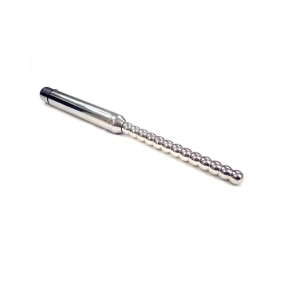 Rouge Stainless Steel Vibrating Ribbed Urethral Probe