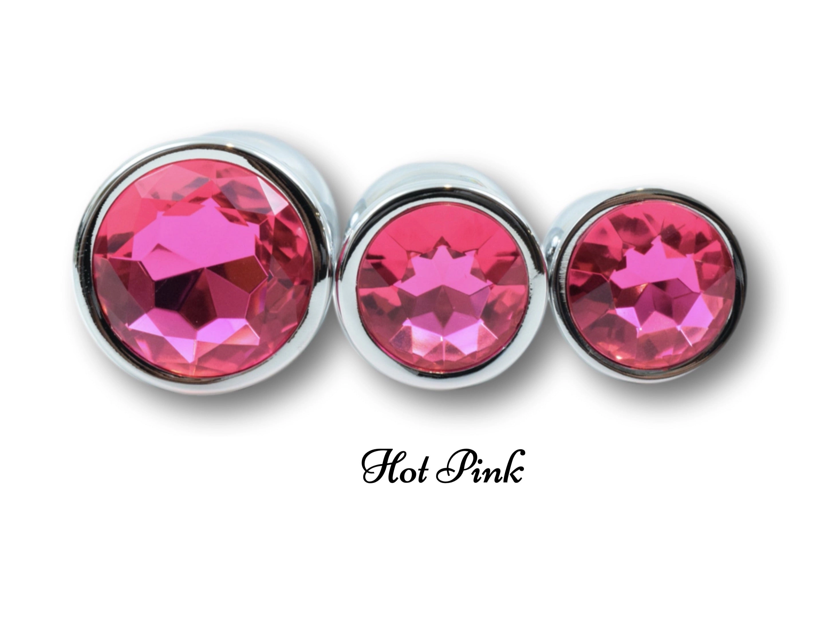 Round Shaped Silver Jewel Butt Plugs