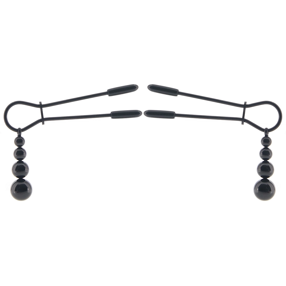 Selopa Beaded Nipple Clamps in Black Chrome