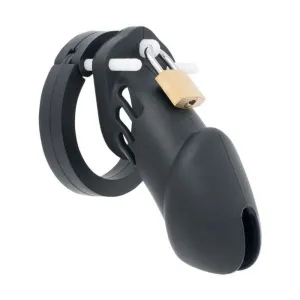 Silicone Male Chastity Penis Cock Cage Plus 5 Rings