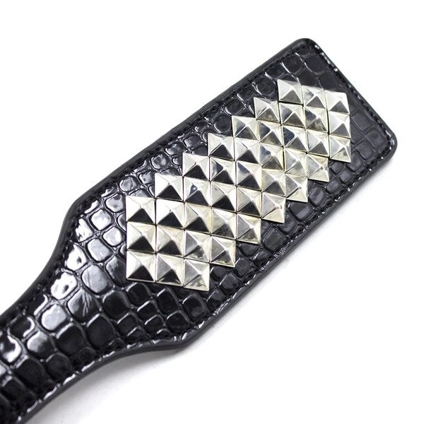Silver Studded Spanking Paddle
