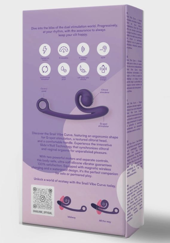 Snail Vibe Curve Vibrator - Purple