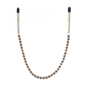 Spartacus Gold Tweezer Nipple Clamps Beaded Chain