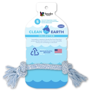 Spunky Pup Clean Earth Recycled Rope Dog Toy White
