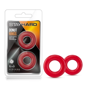 Stay Hard By Blush® | Red Donut Penis Rings (2-Pack)