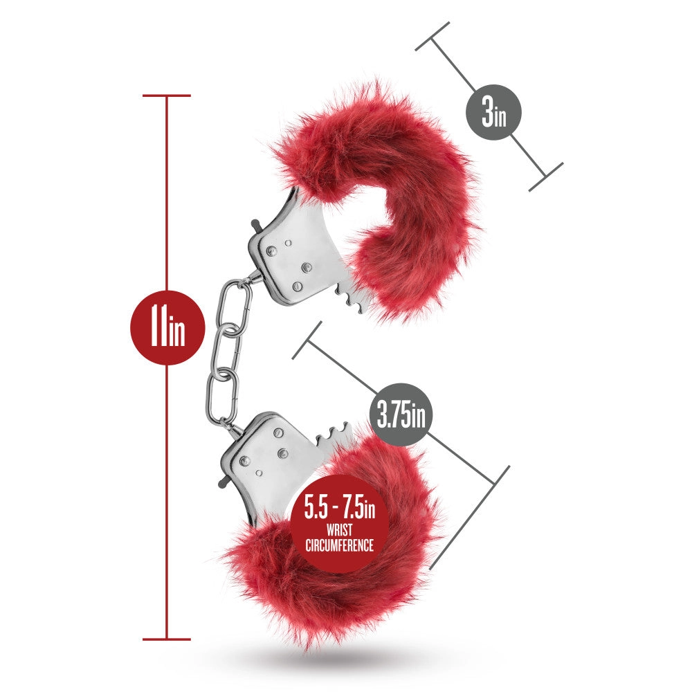 Temptasia By Blush® | Plush Fur Cuffs - Burgundy