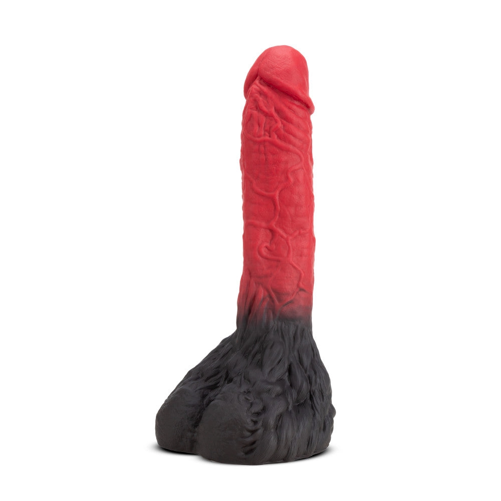 The Realm By Blush® | Lycan Red 10.5-Inch Long Dildo With Lock On Base