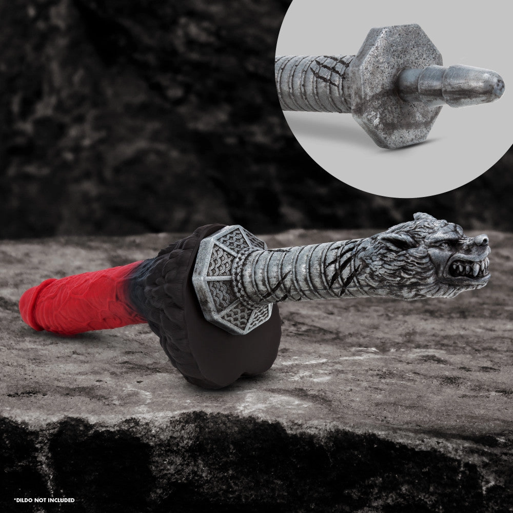 The Realm By Blush® | Rougarou Lock On Werewolf Sword Handle - Steel