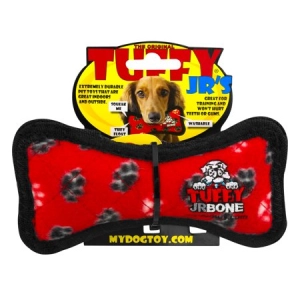 Tuffy Junior Bone Red Paws