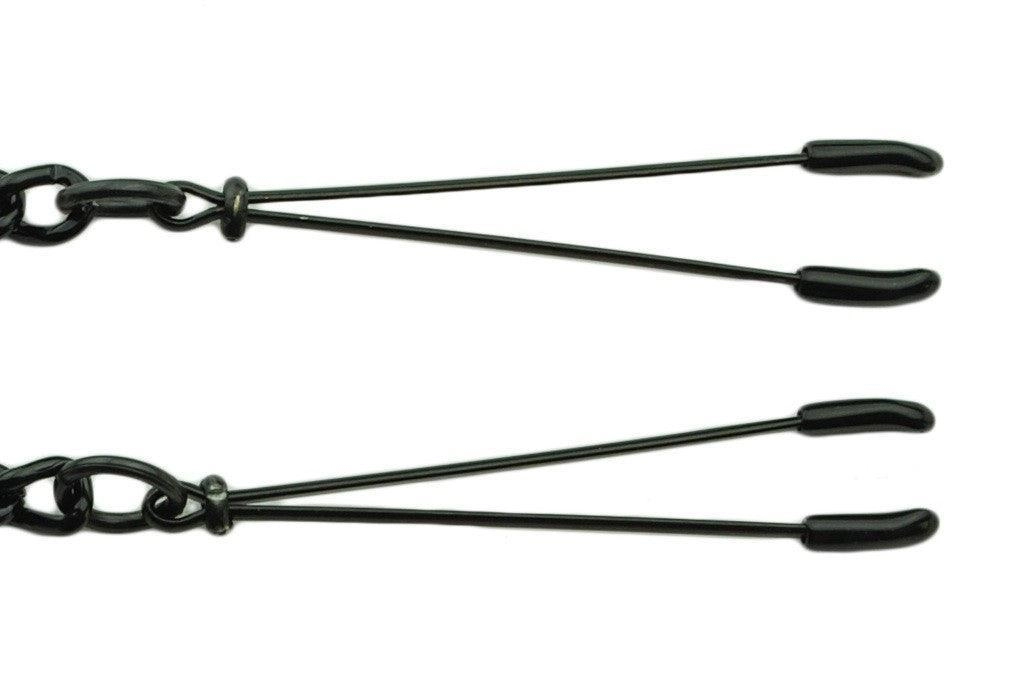 Tweezer Nipple Clamps with Chain: Various Colours
