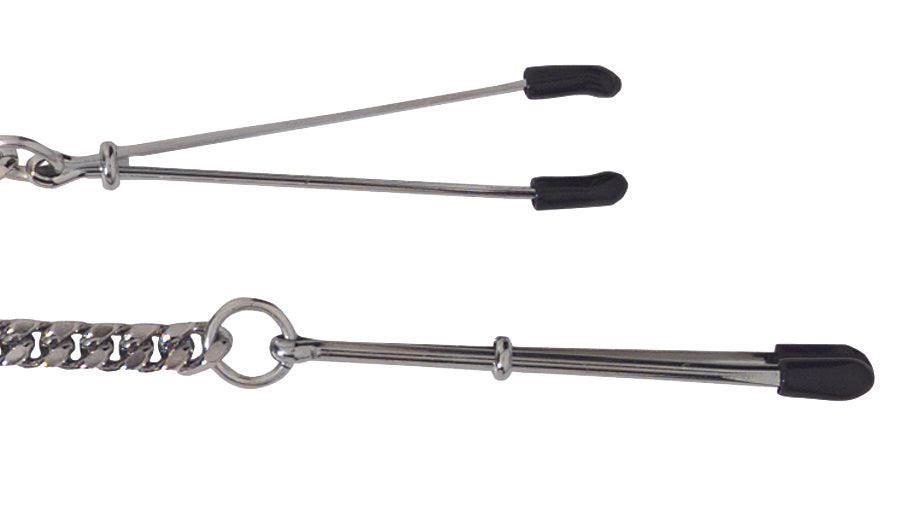 Tweezer Nipple Clamps with Chain: Various Colours